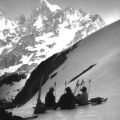 Sul Glacier Gauthier salendo al Col de Monetier  - Vista sulla Barre des Ecrins