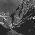 La parete S della barre des Ecrins vista dal Glacier Noir 